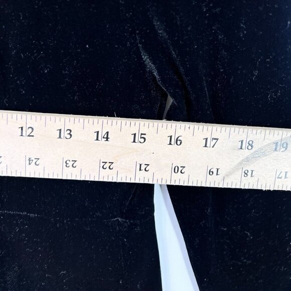 Made For Impulse Black Velvet Dress Stretchy Zip Back Long Sleeve Women's Small - Picture 4 of 8